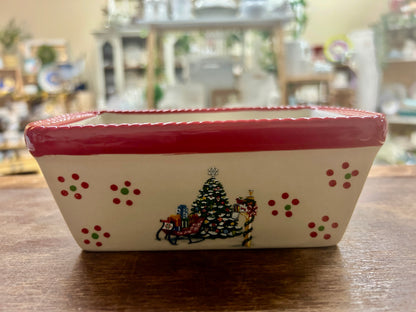 Red Green White Temptations Holiday Christmas Mini Loaf, 6 3/4"