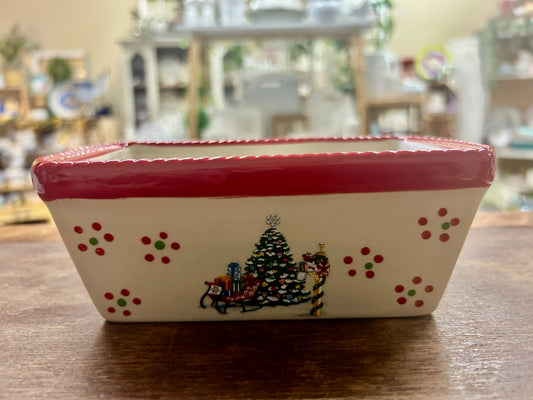 Red Green White Temptations Holiday Christmas Mini Loaf, 6 3/4"