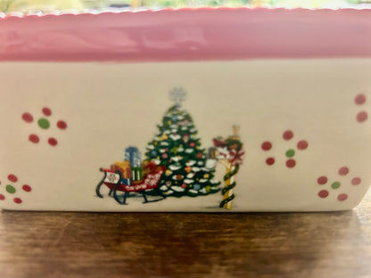 Red Green White Temptations Holiday Christmas Mini Loaf, 6 3/4"