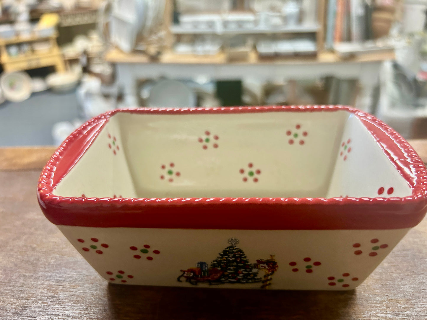 Red Green White Temptations Holiday Christmas Mini Loaf, 6 3/4"