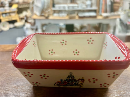 Red Green White Temptations Holiday Christmas Mini Loaf, 6 3/4"