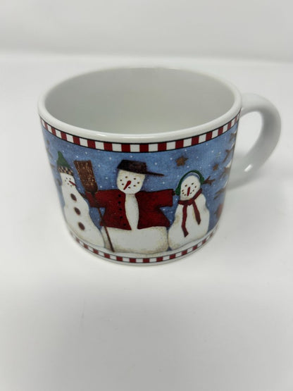 Multicolor Sakura Snowman Mug Short, 8 ounces