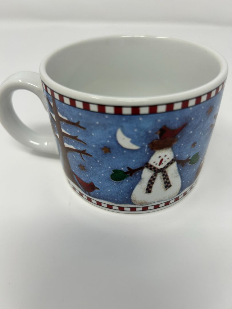 Multicolor Sakura Snowman Mug Short, 8 ounces