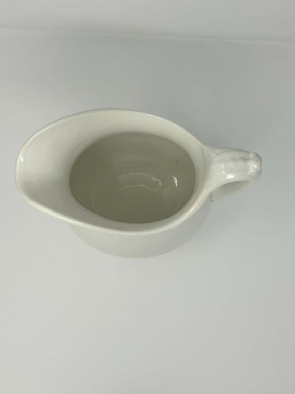 Vintage Tall White Pitcher, 10"