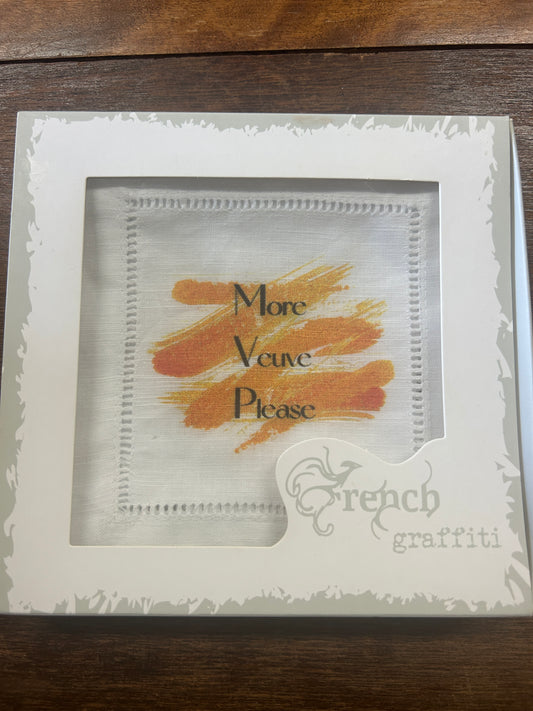 White French Graffiti NEW Square Napkins 4, 6"