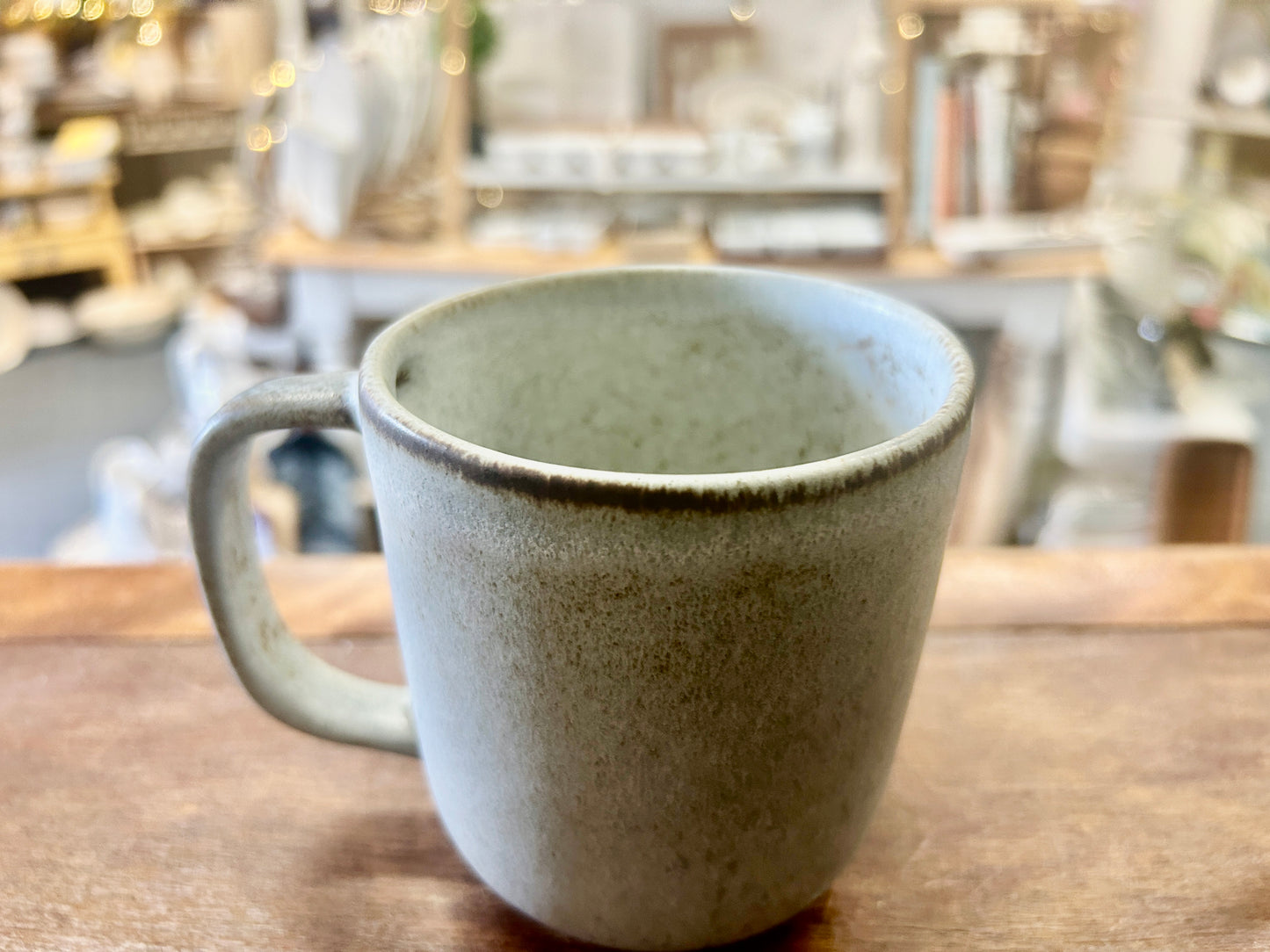 Gray ANTHROPOLOGIE Stoneware Mug Portugal, 5"