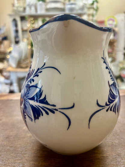 Blue & White Neuwirth Blue & White Pitcher Portugal, 6 1/2"