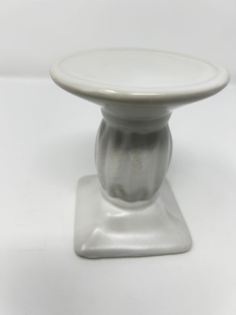 White  White Pedestal Candleholder, 3 3/4"