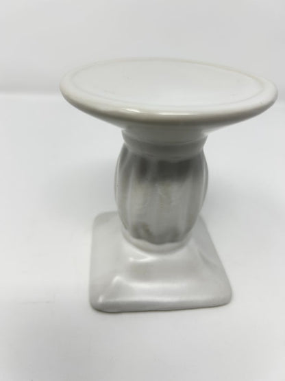 White  White Pedestal Candleholder, 3 3/4"