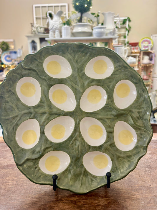 Multicolor Dept 56 RARE Cabbage Deviled Egg, 10"