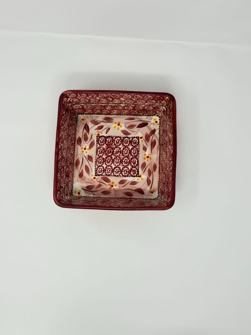Temptations Old World Cranberry Square Baker, 7"