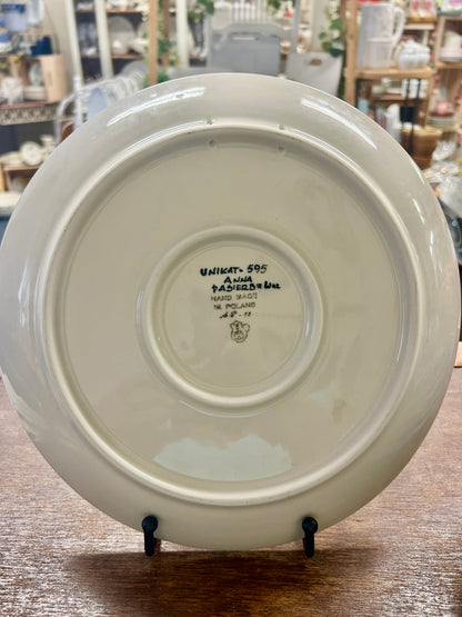 Blue & Green UNIKAT Polish Pottery Dinner Plate, 10 1/4"