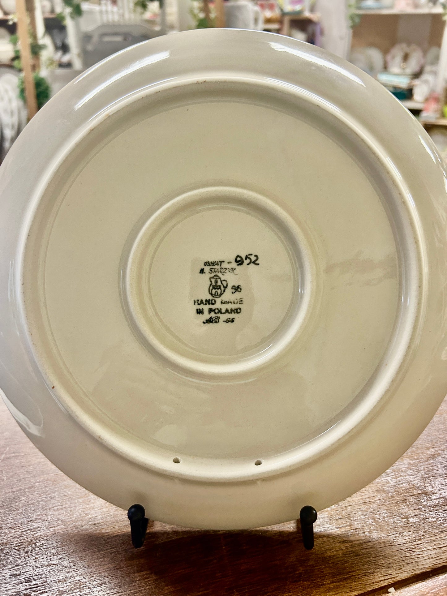 Blue & Green UNIKAT Polish Pottery Dinner Plate, 10 1/2"