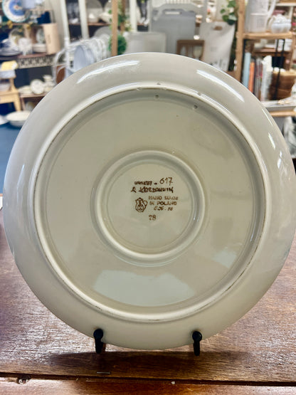 Blue & Green UNIKAT Polish Pottery Dinner Plate, 10 1/2"