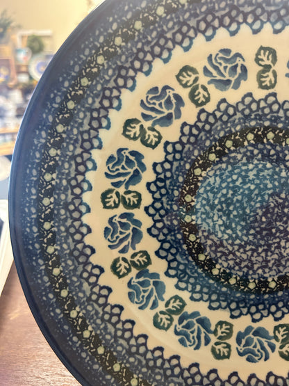 Blue & Green UNIKAT Polish Pottery Dinner Plate, 10 1/2"