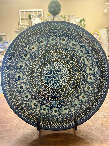 Blue UNIKAT Polish Pottery Dinner Plate, 10 1/2"
