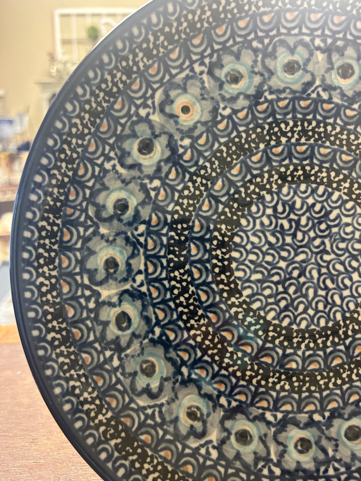 Blue UNIKAT Polish Pottery Dinner Plate, 10 1/2"