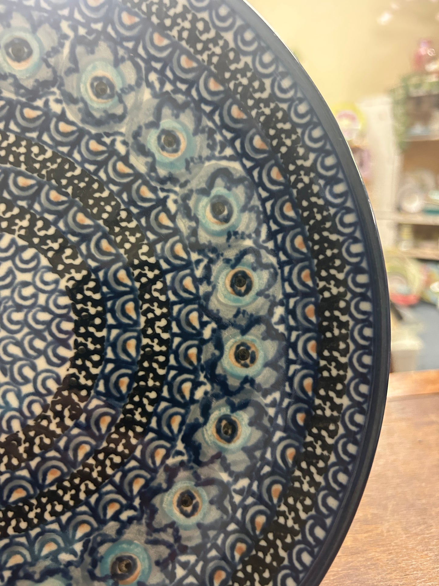 Blue UNIKAT Polish Pottery Dinner Plate, 10 1/2"