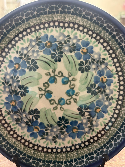 Blue & Green UNIKAT Polish Pottery Plate, 6 1/4"