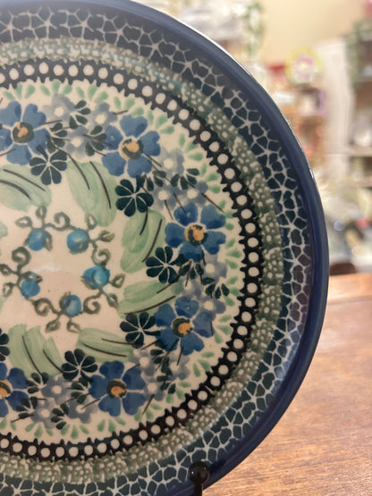 Blue & Green UNIKAT Polish Pottery Plate, 6 1/4"