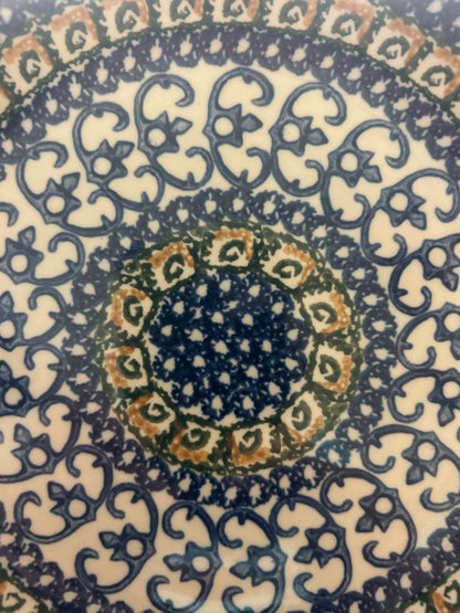 Blue & Green UNIKAT Polish Pottery Plate, 6 1/4"