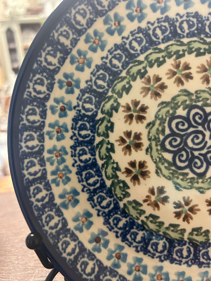 Blue & Green UNIKAT Polish Pottery Plate, 8"
