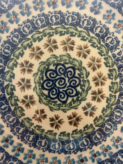 Blue & Green UNIKAT Polish Pottery Plate, 8"