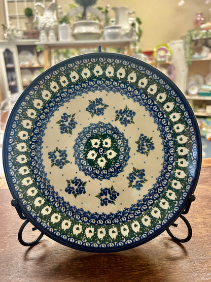 Blue & Green UNIKAT Polish Pottery Plate, 8"