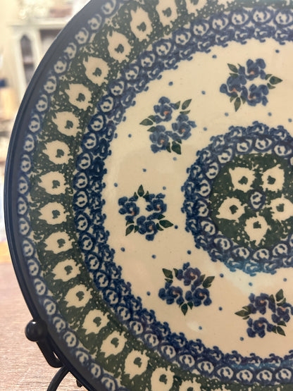 Blue & Green UNIKAT Polish Pottery Plate, 8"
