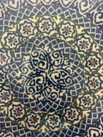 Blue & Green UNIKAT Polish Pottery Plate, 8"