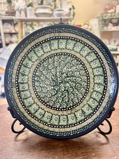 Blue & Green UNIKAT Polish Pottery Plate, 8"