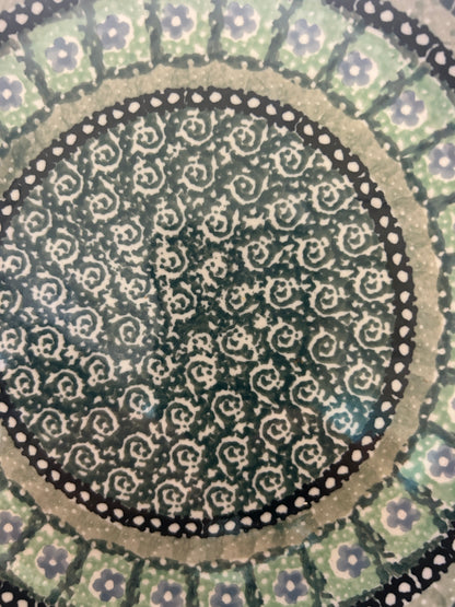 Blue & Green UNIKAT Polish Pottery Plate, 8"
