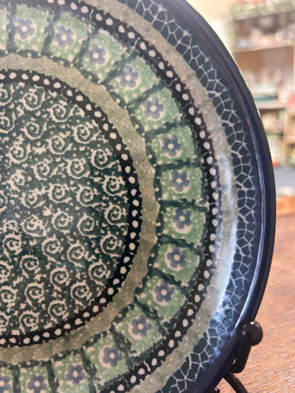 Blue & Green UNIKAT Polish Pottery Plate, 8"