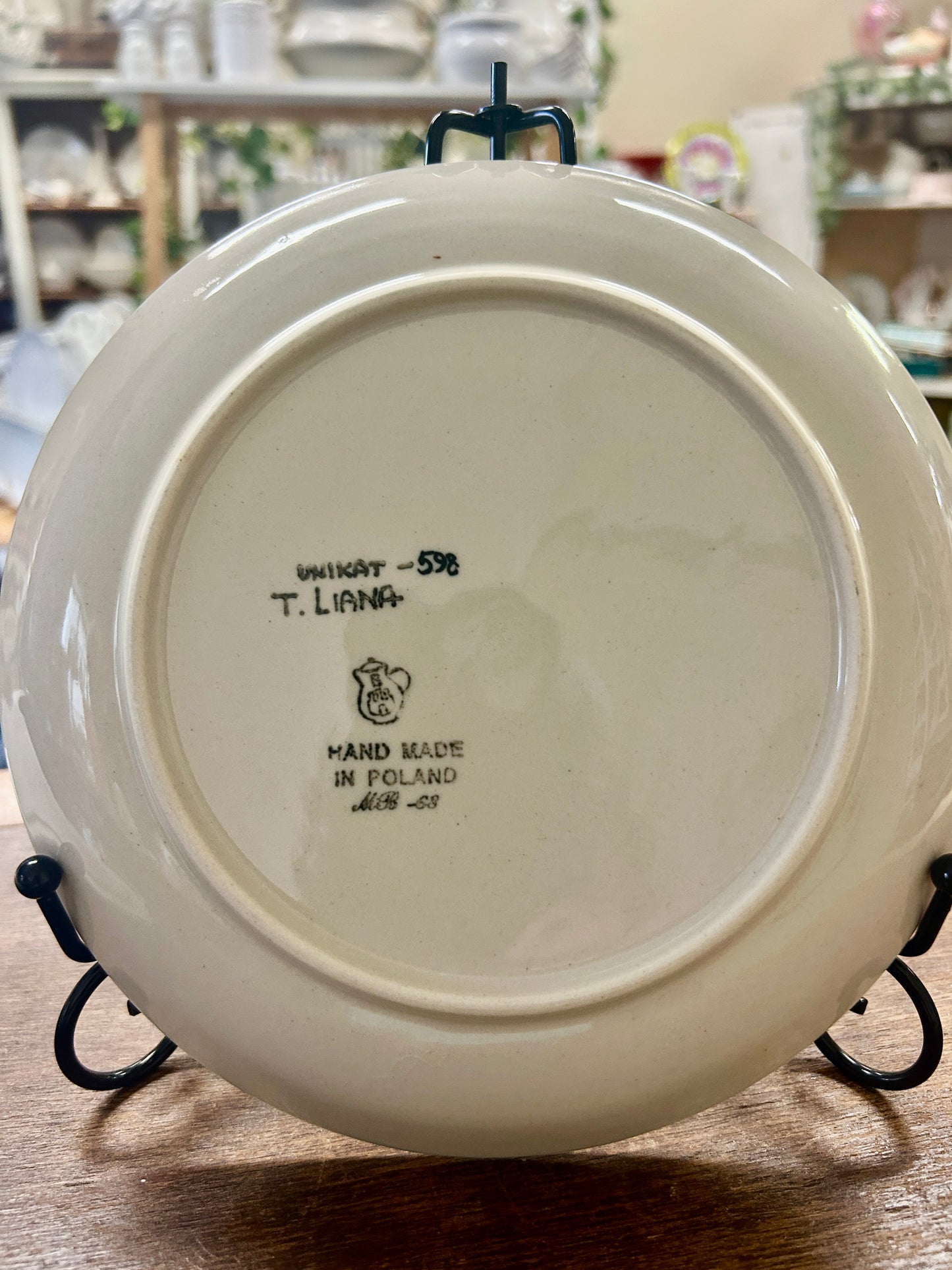 Blue & Green UNIKAT Polish Pottery Plate, 8"