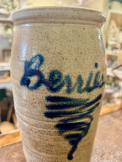 Gray B. Stebner BERRIES Stoneware Crock, 8 1/2"