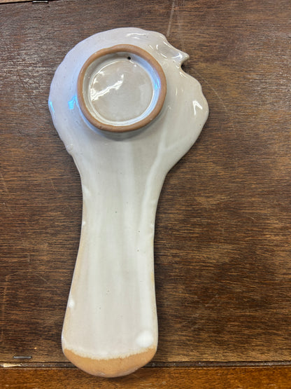 Cream  Turkey Spoon Rest, 9"
