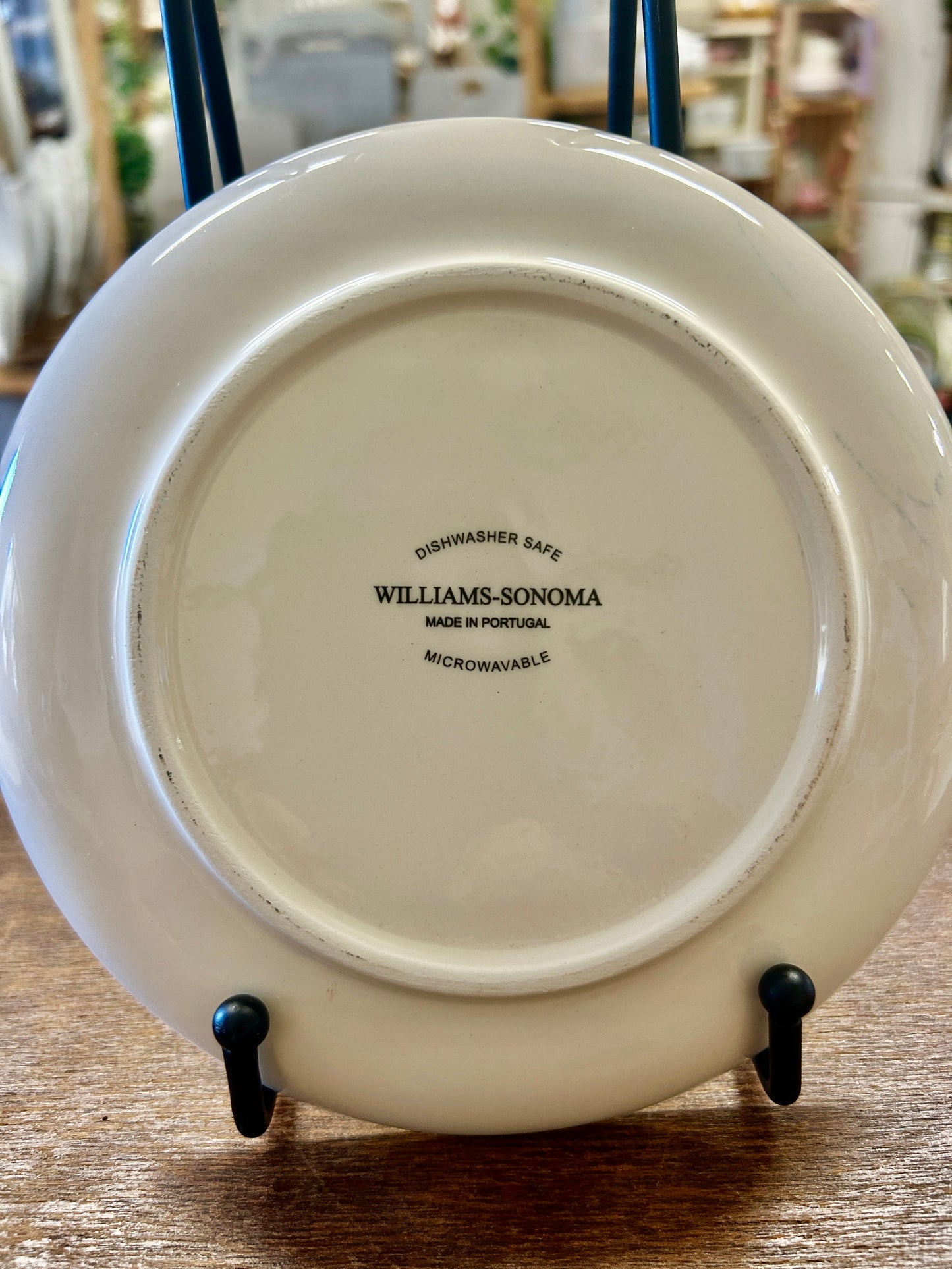 Brown & White Williams Sonoma French Cafe Plate Portugal, 6 3/4"