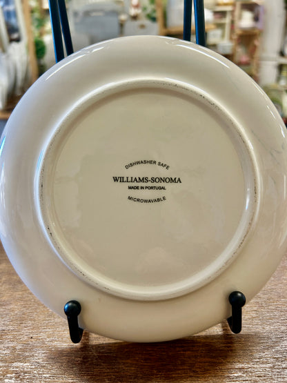 Brown & White Williams Sonoma French Cafe Plate Portugal, 6 3/4"