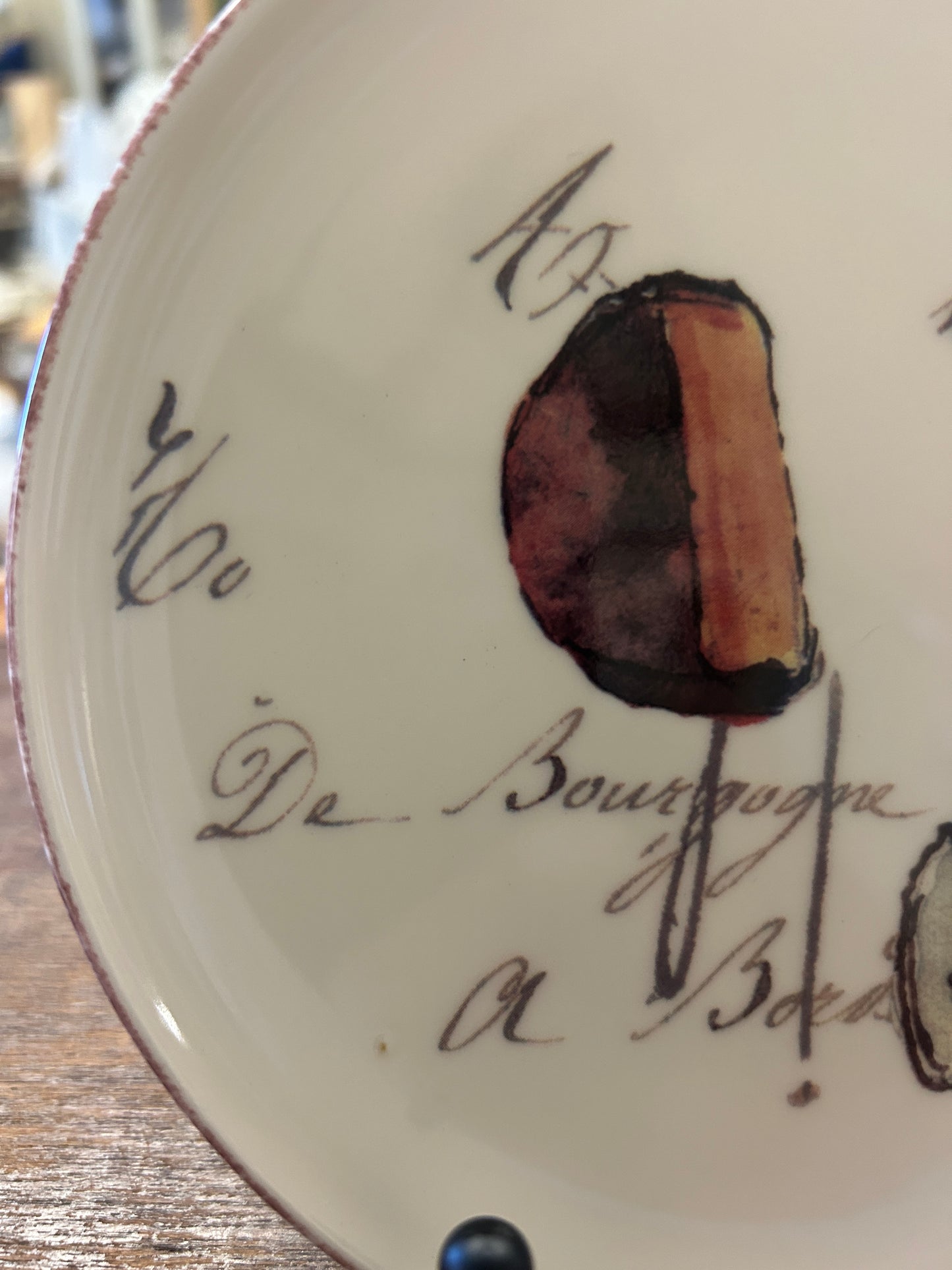 Brown & White Williams Sonoma French Cafe Plate Portugal, 6 3/4"