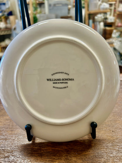 Brown & White Williams Sonoma French Cafe Plate Portugal, 6 3/4"