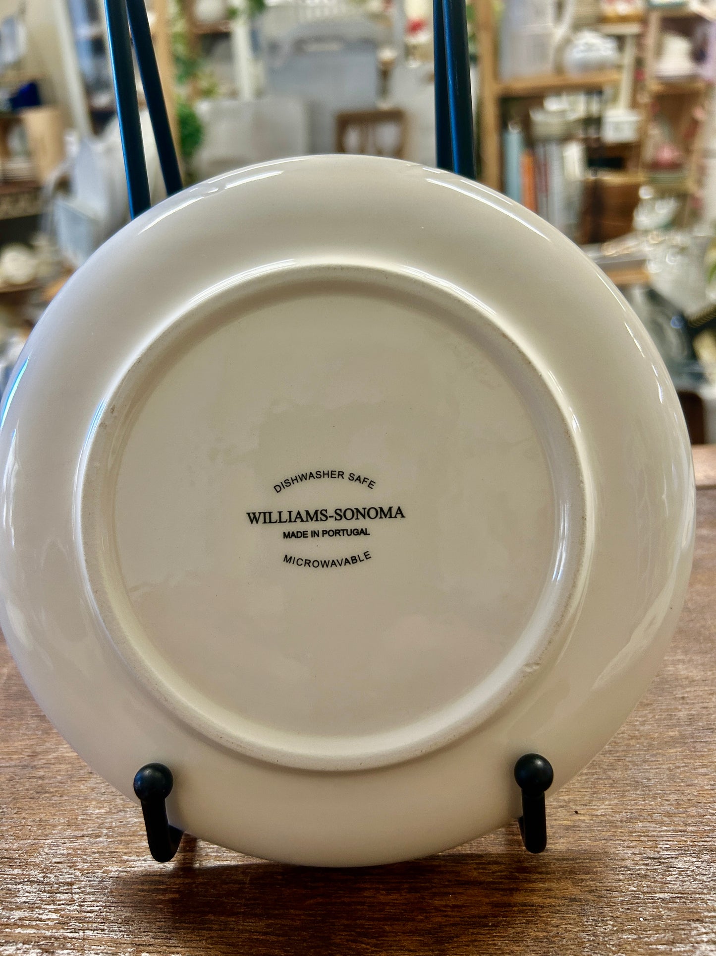 Brown & White Williams Sonoma French Cafe Plate Portugal, 6 3/4"