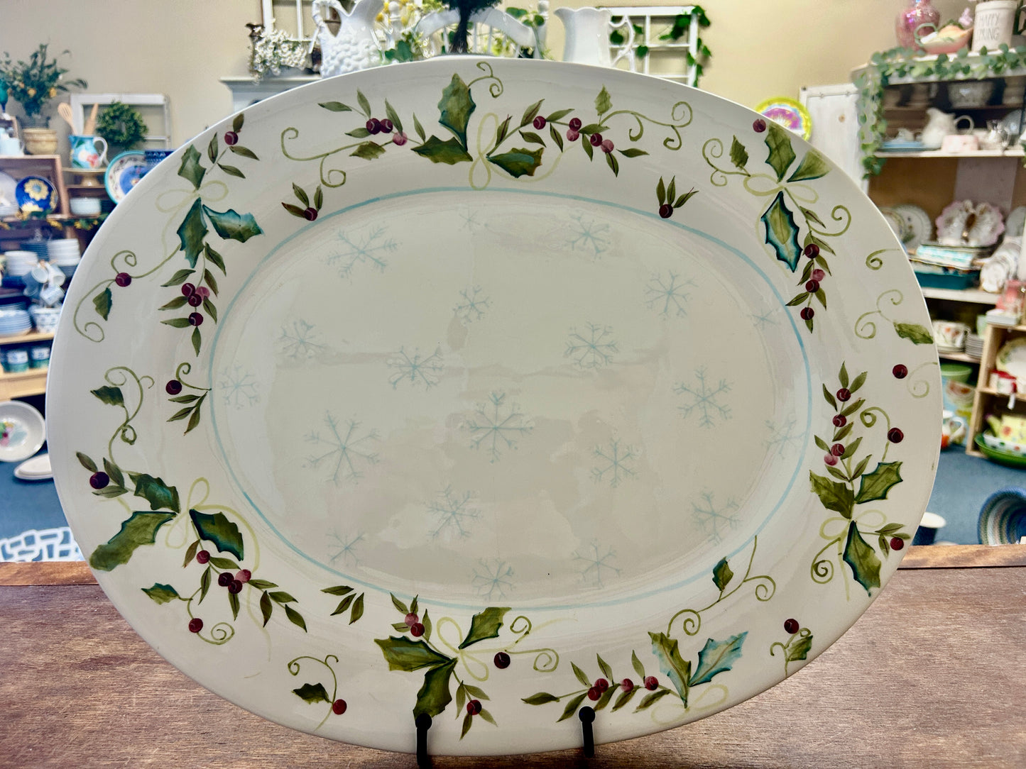 Red Green White Tracy Porter RARE Sweet Tidings Platter, 19"