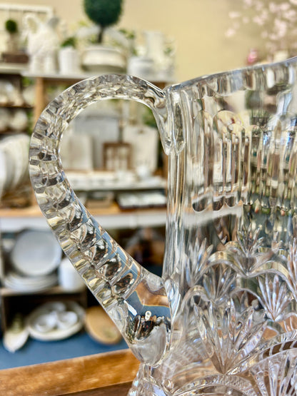 Clear  Vintage American Brilliant Pitcher, 9 3/4"