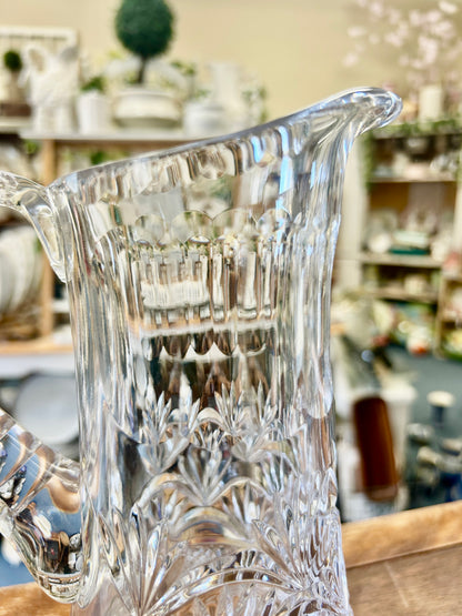 Clear  Vintage American Brilliant Pitcher, 9 3/4"