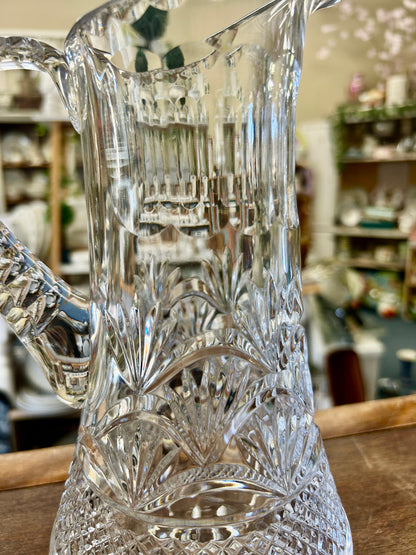 Clear  Vintage American Brilliant Pitcher, 9 3/4"