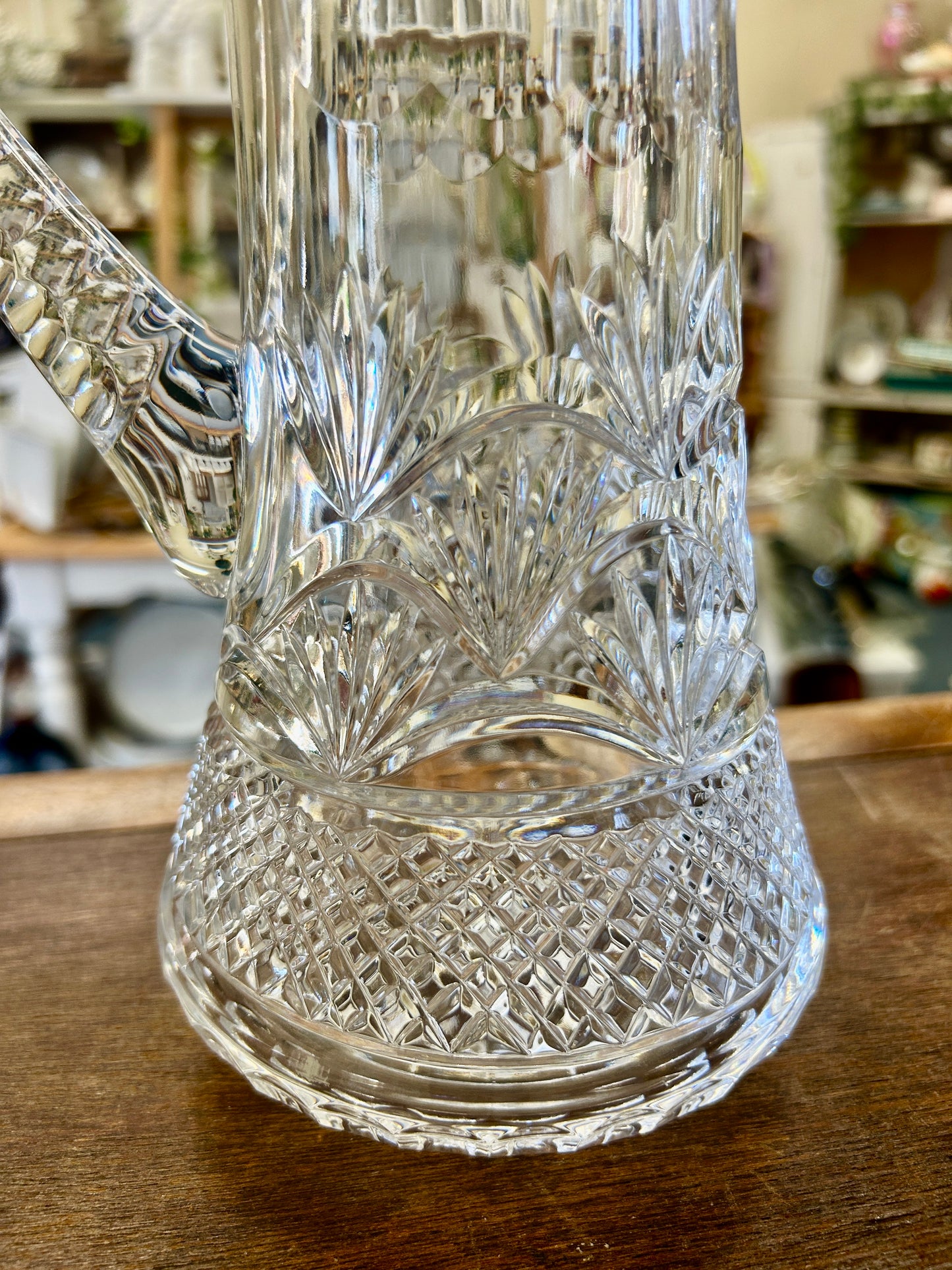 Clear  Vintage American Brilliant Pitcher, 9 3/4"