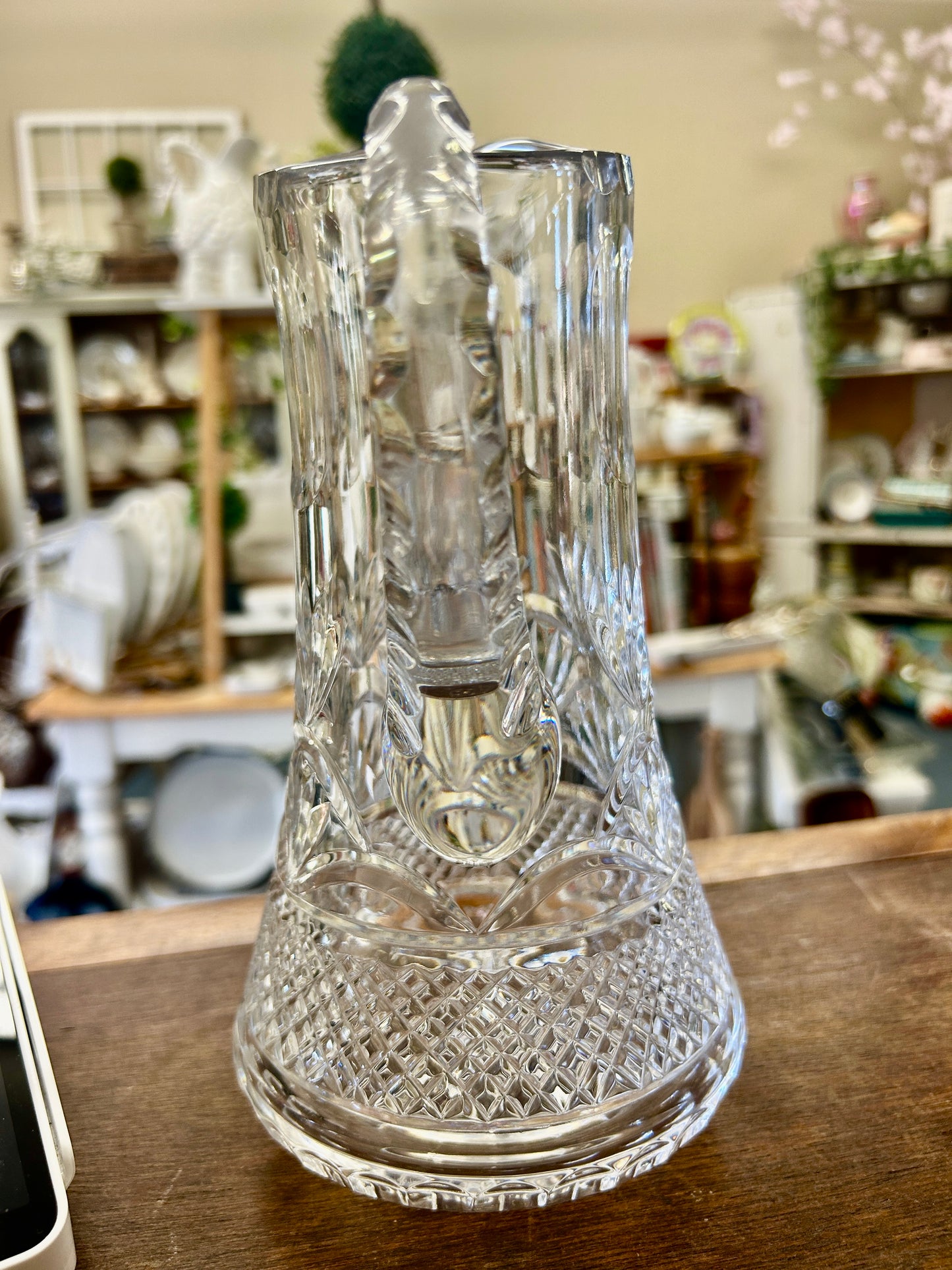Clear  Vintage American Brilliant Pitcher, 9 3/4"