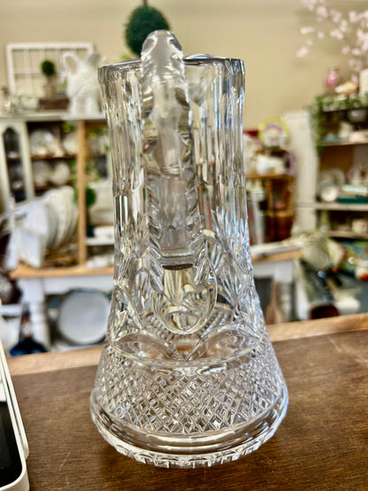 Clear  Vintage American Brilliant Pitcher, 9 3/4"