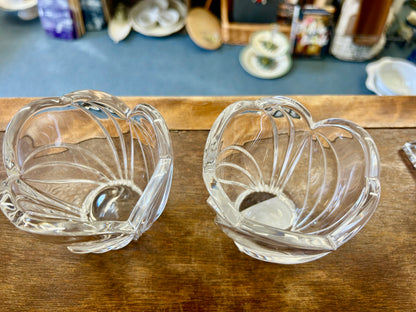 Clear Lenox Candle Holders 2, 3 1/2"