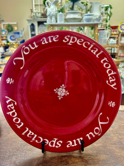 Red Plate Co You Are Special W. Germany, 10 1/2"